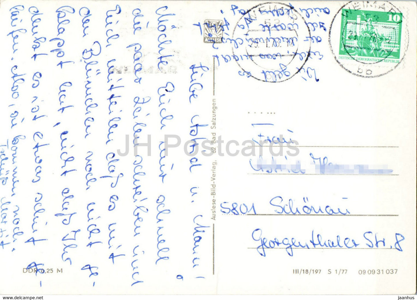 Gruss aus Weimar - Griech Orthodoxe Kirche - Denkmal - Belvedere - Frauenplan - 1978 - Germany DDR - used