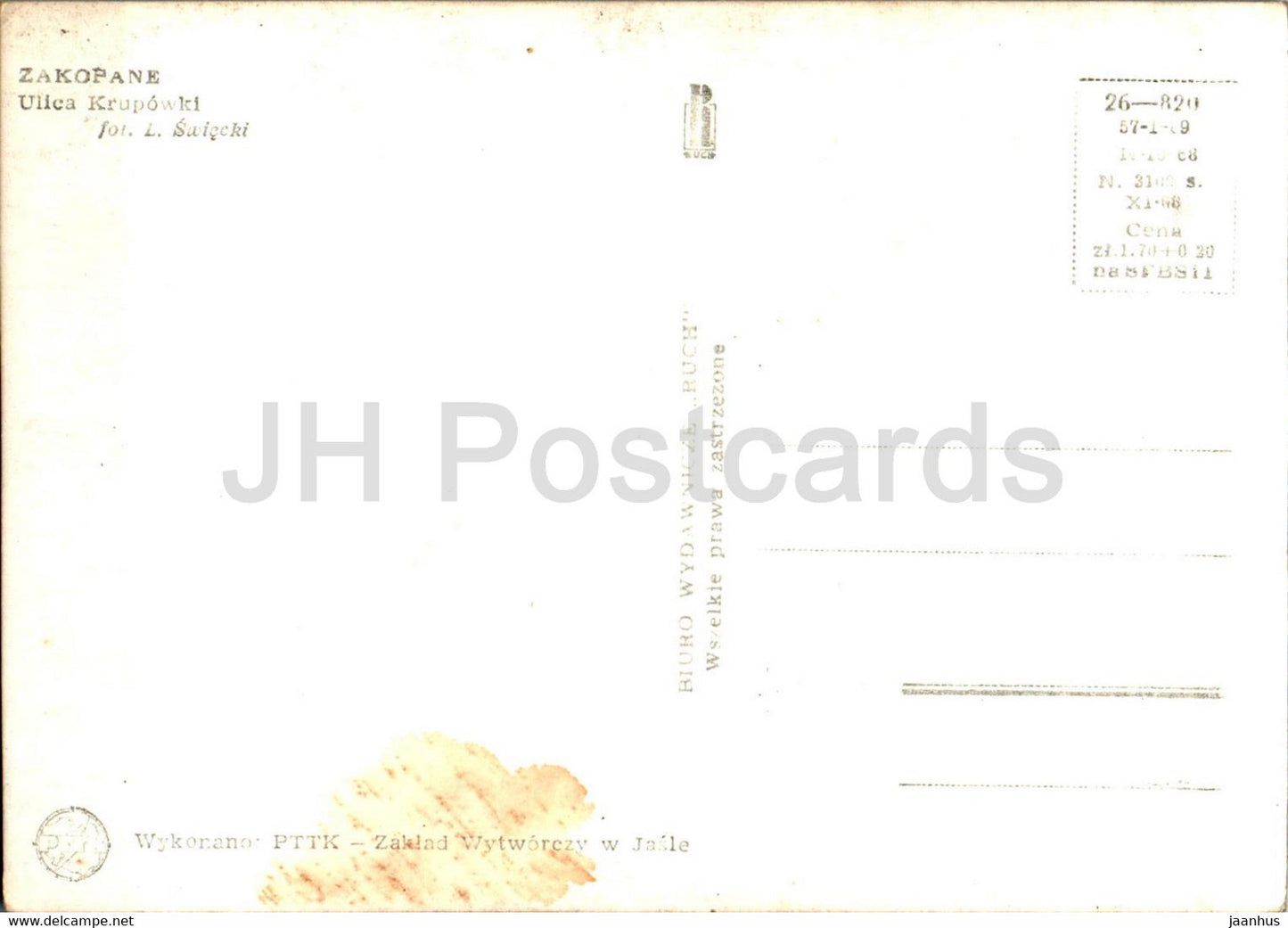 Zakopane - Ulica Krupowki - street - Poland - unused