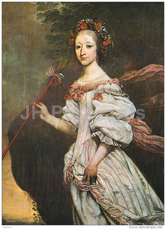 painting by Karel Skreta - Portrait of Marie Maximiliana ze Sternberka - Czech art - large format card - Czech - unused - JH Postcards