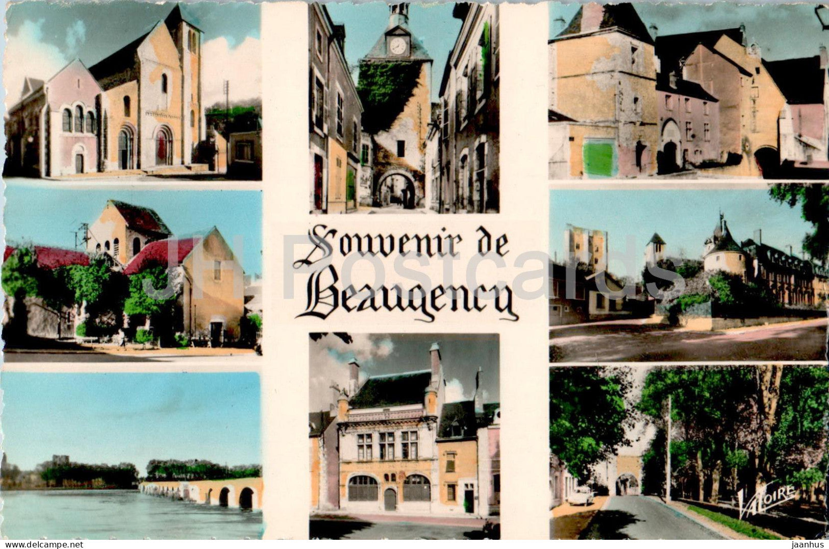 Souvenir de Beaugency - Eglise Notre Dame - Tour de l'Horloge - Chateau Dunois - Tour de Cesar - 1964 - France - used - JH Postcards