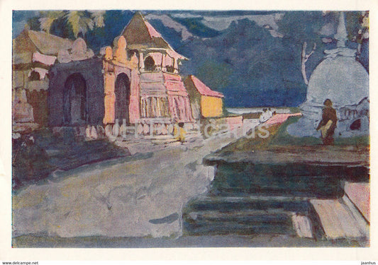 painting by A. Kravchenko - Evening - 1 - Russian art - 1963 - Russia USSR - unused - JH Postcards