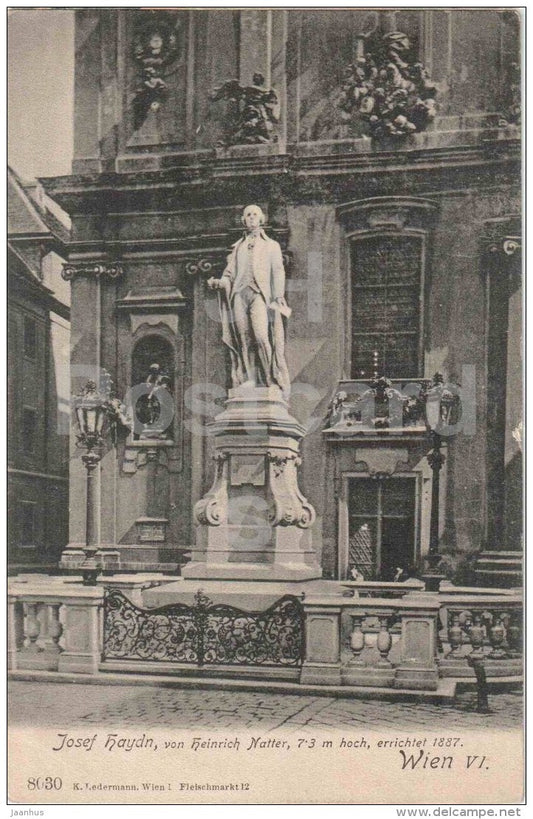 Josef Haydn - composer - sculpture - monument - Wien - Vienna - Austria - 8030 - old postcard - unused - JH Postcards