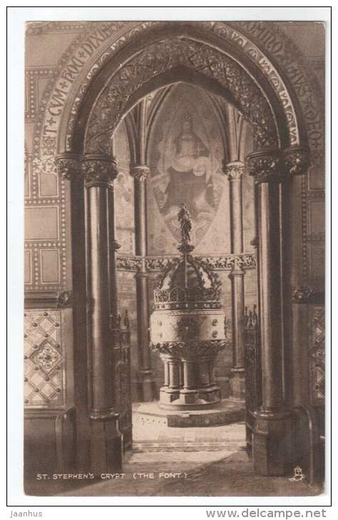 St. Stephen`s Crypt - Houses of Parliament - England - UK - old postcard - unused - JH Postcards