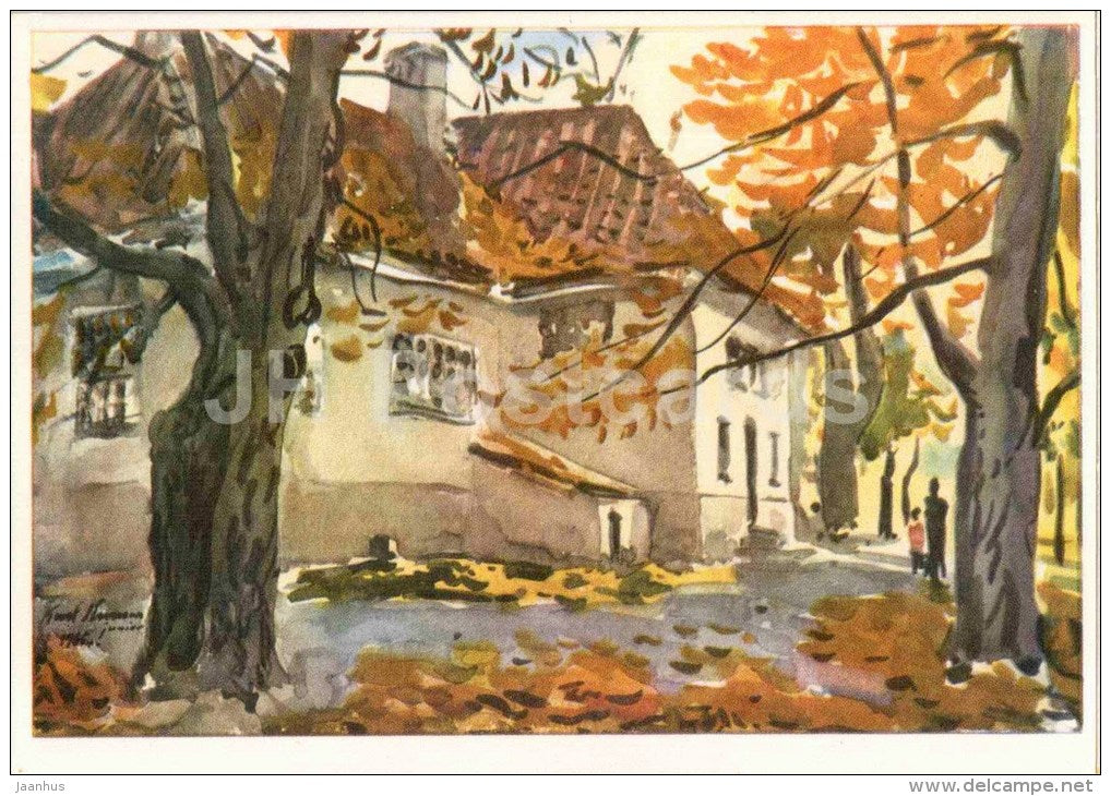 illustration by K. Burman - House Museum of Peter the Great in Kadriorg - Tallinn - 1968 - Estonia USSR - unused - JH Postcards