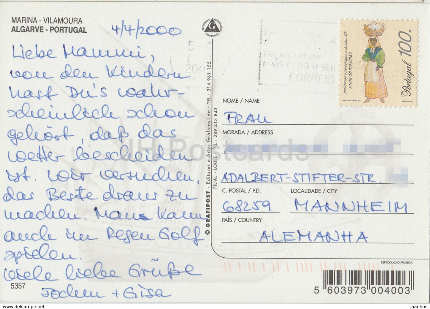 Marina Vilamoura - Algarve - boat - map - multiview - 2000 - Portugal - used