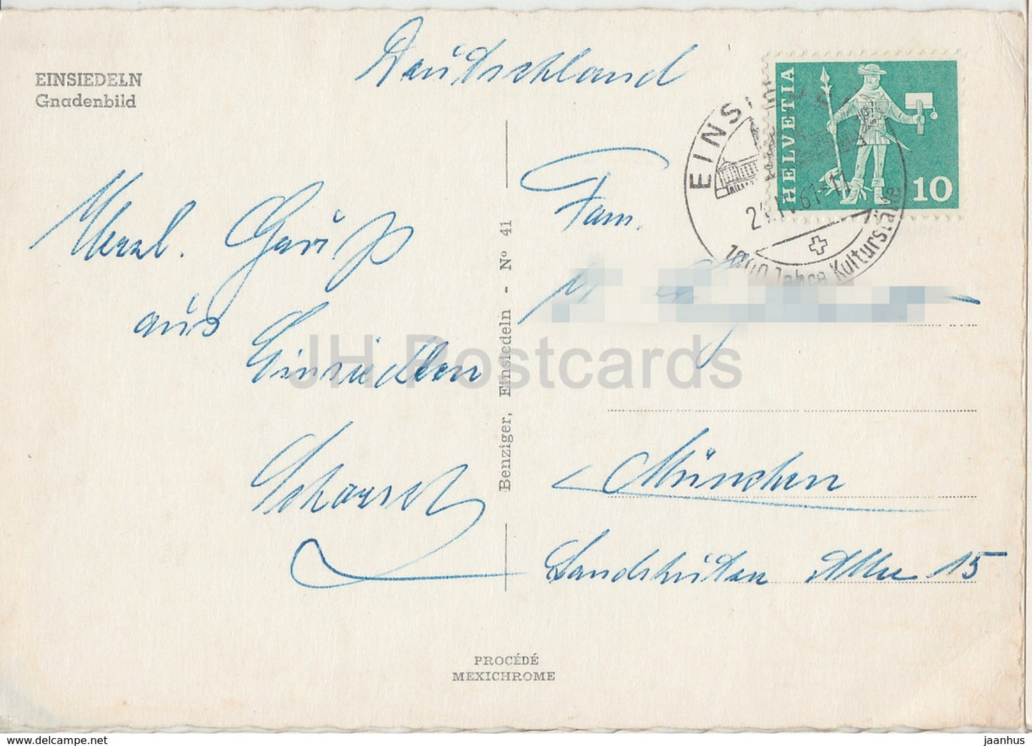 Einsiedeln - Gnadenbild - 1961 - Switzerland - used