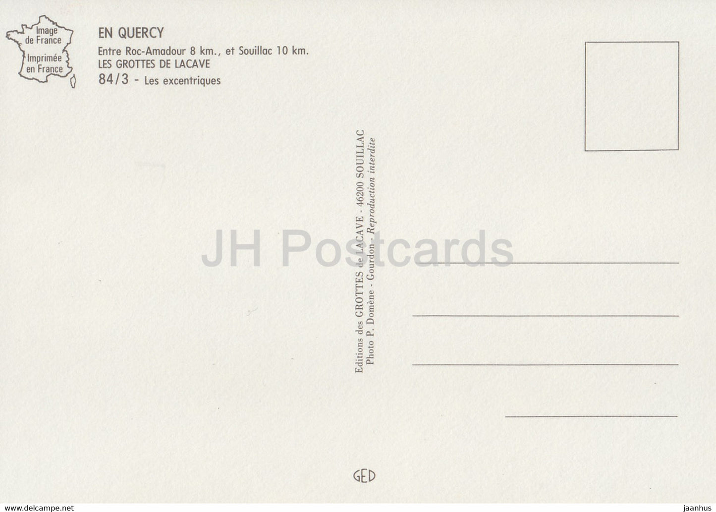 En Quercy - Les Grottes de Lacave - France - unused