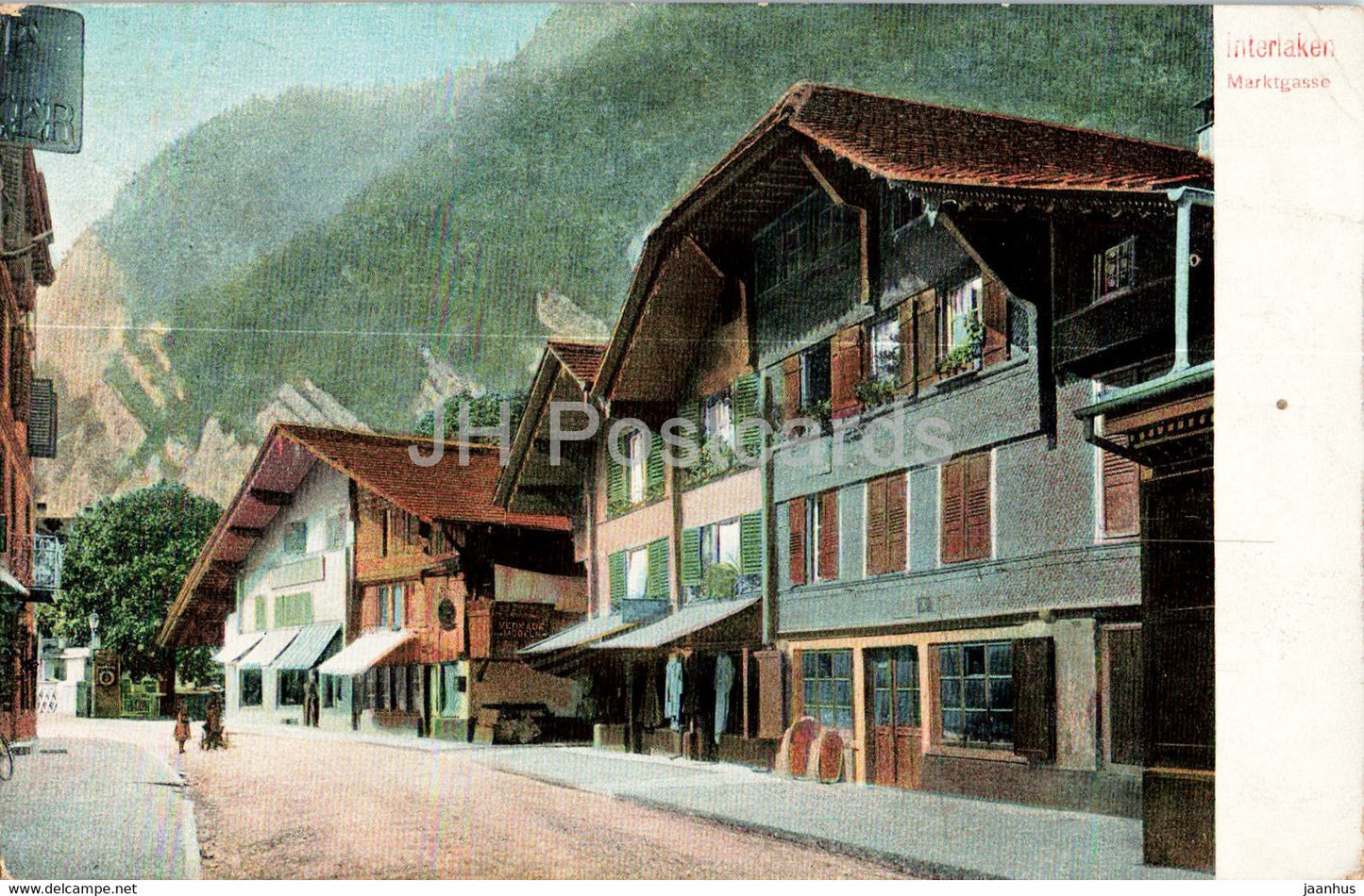 Interlaken - Marktgasse - old postcard - 1905 - Switzerland - used - JH Postcards