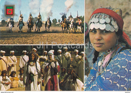 Typical Morocco - Morocco Folk Costumes - horse - 1993 - Morocco - used - JH Postcards