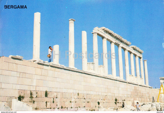 Bergama - ruins of the acropolis - ancient world - 1987 - Turkey - used - JH Postcards