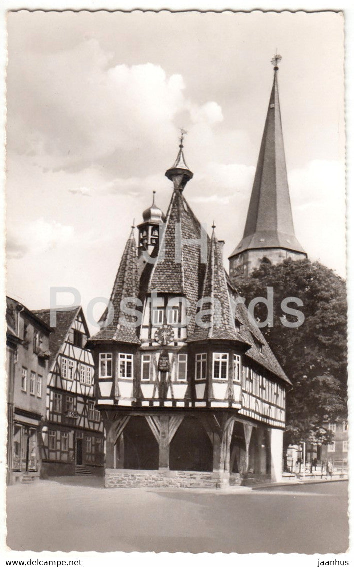 Michelstadt im Odenwald - Rathaus - 1965 - Germany - used - JH Postcards