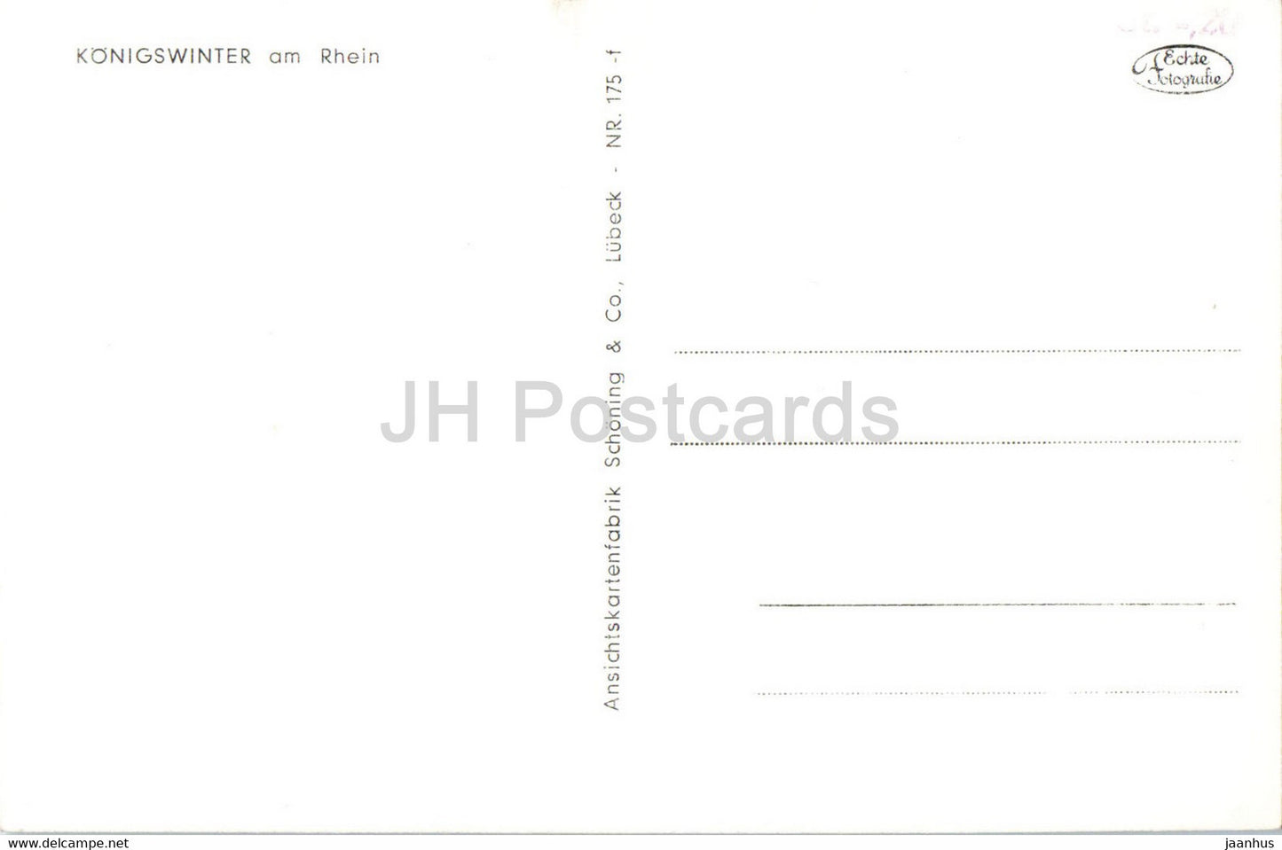 Konigswinter am Rhein - wine - Frohsinn und Freude kostlichen Wein schenkt dir der Rhein - Germany - unused