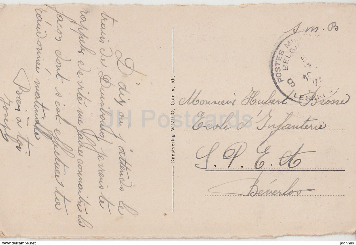 Aachen - Postwagen am Rathaus - old postcard - Germany - used