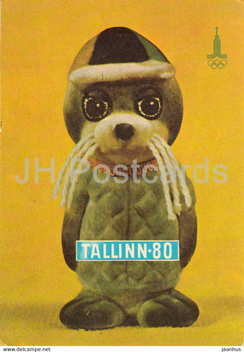 XXII Olympic Games Moscow 1980 - Sailing Regatta. Tallinn Mascot VIGRI - 1980 - Estonia USSR - unused - JH Postcards