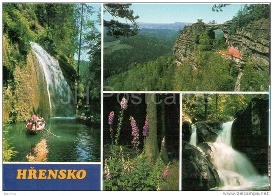 Hrensko - waterfall - Pravcická gate - Kamenice - Czechoslovakia - Czech - unused - JH Postcards