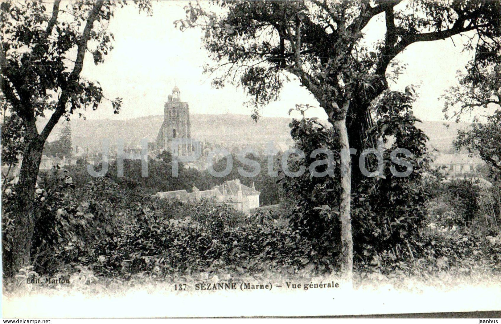Sezanne - Vue Generale - 137 - old postcard - 1917 - France - used - JH Postcards