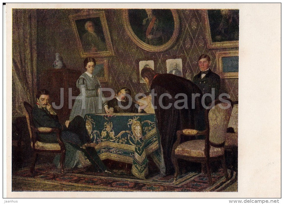 painting by N. Nevrev - Pupil , 1867 - Russian art - 1953 - Russia USSR - unused - JH Postcards