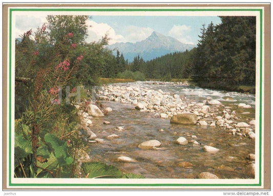 Krivan - river - Vysoke Tatry - High Tatras - Czechoslovakia - Slovakia - used - JH Postcards