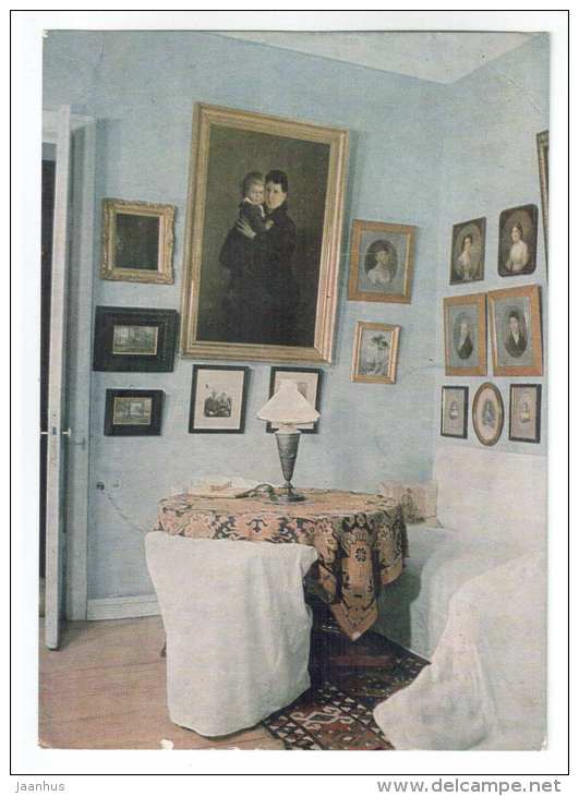 living room - Leo Tolstoy - Yasnaya Polyana - 1968 - Russia USSR - unused - JH Postcards