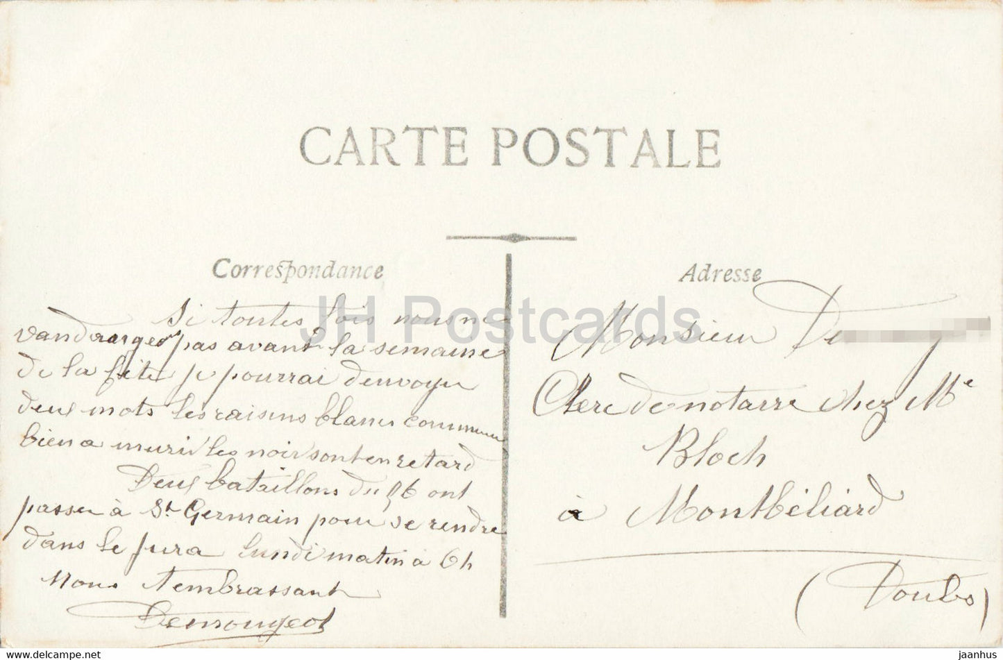 Grußkarte - Bonne Fete - Blumen - Nelke - 2146 - ASTOR - alte Postkarte - Frankreich - gebraucht