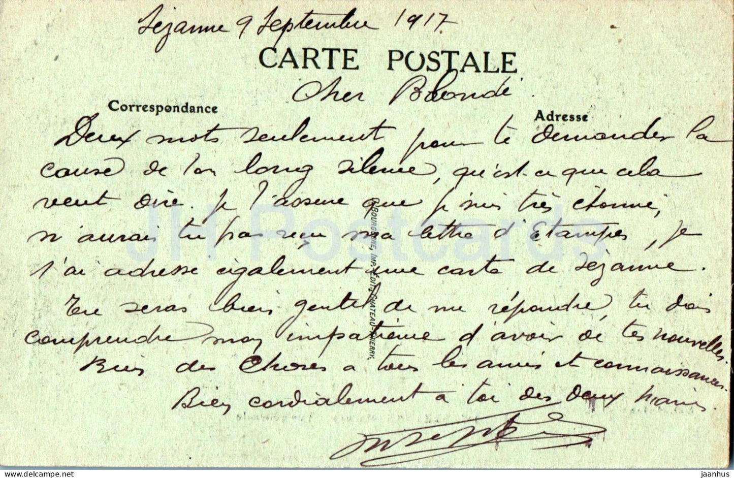 Sezanne - Vue Generale - 137 - alte Postkarte - 1917 - Frankreich - gebraucht 