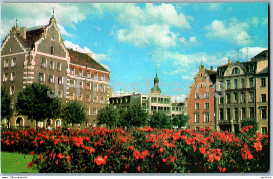 Riga - Square of Latvian Red Riflemen - 1 - 1977 - Latvia USSR - unused - JH Postcards