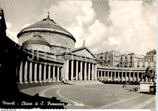 Napoli - Chiesa di S Francesco da Paola - church - 46 - old postcard - Italy - used - JH Postcards