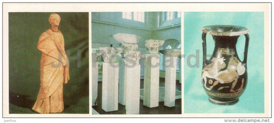 terracota statue - capitol - pelike - Chersonesos - archaeology site reserve - 1984 - Ukraine USSR - unused - JH Postcards