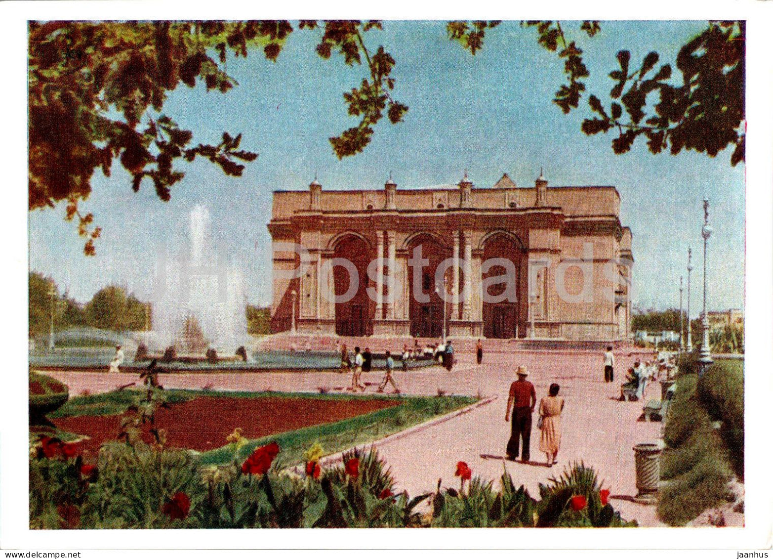 Tashkent - Navoi State Opera and Ballet Theatre - old postcard - 1957 - Uzbekistan USSR - unused - JH Postcards