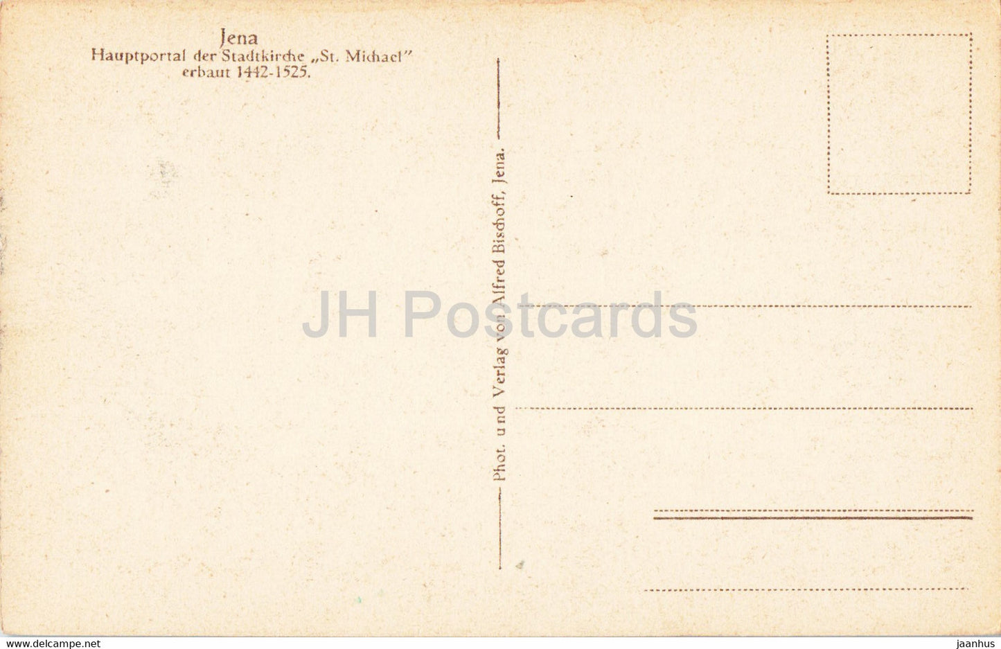 Jena - Portal der Stadtkirche - church - old postcard - Germany - unused