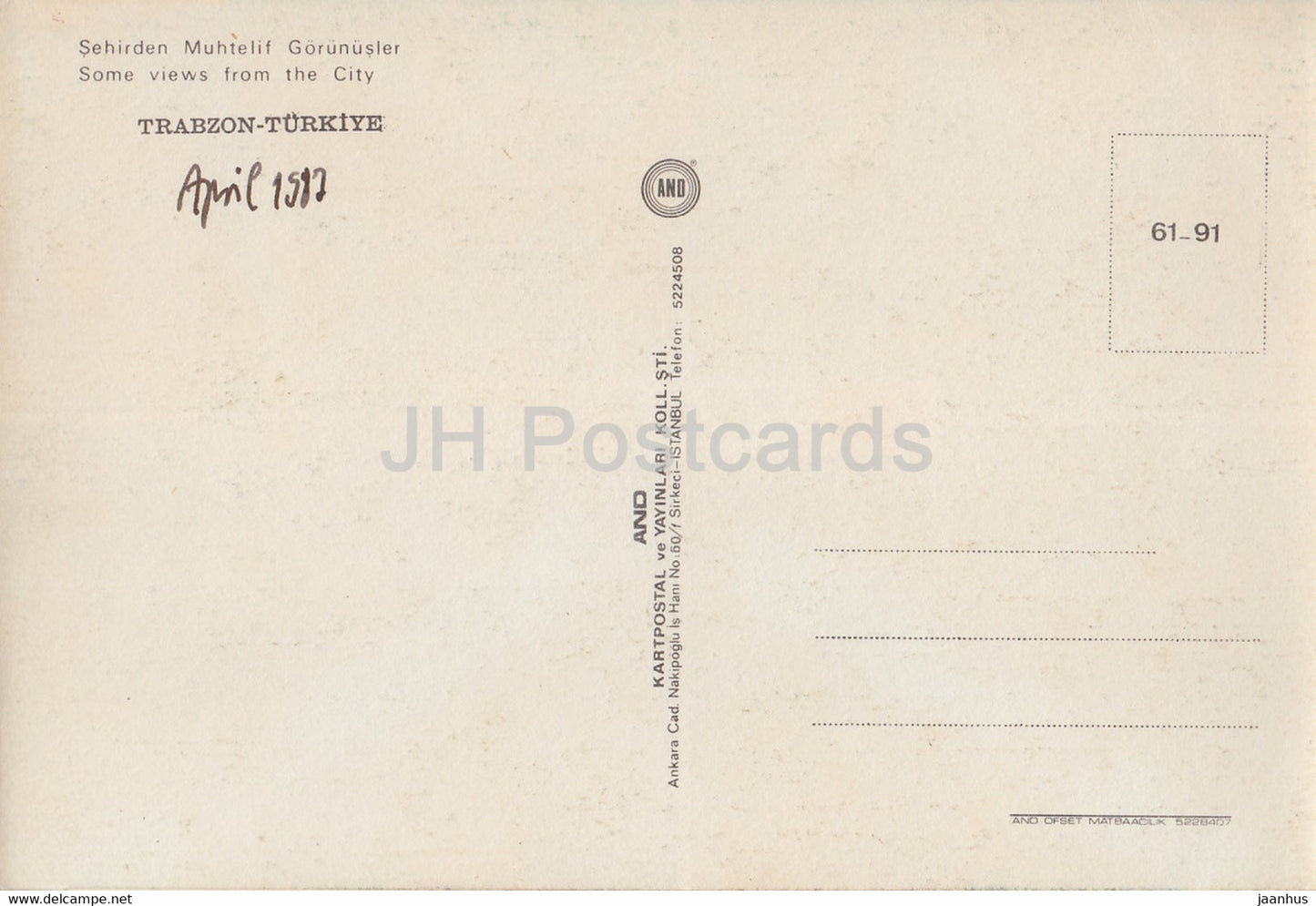 Trabzon - Quelques vues de la ville - multiview - 1987 - Turquie - occasion