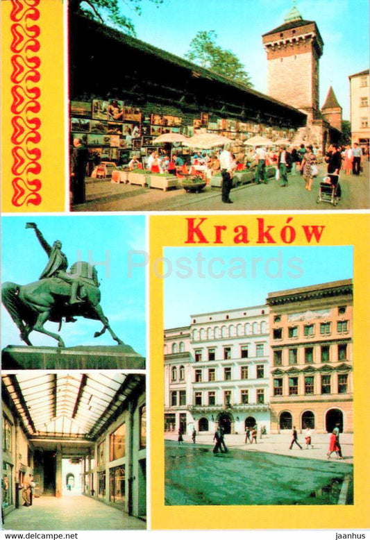 Krakow - Fragment murow obronnych z Brama Florianska - Fragment of defensive walls with Florianska Gate Poland - unused - JH Postcards
