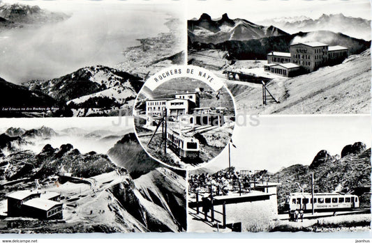 Rochers de Naye - railway - train - 37 - Switzerland - used - JH Postcards