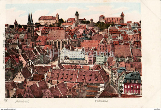 Nurnberg - Nuremberg - Panorama - 1368 - old postcard - Germany - unused - JH Postcards
