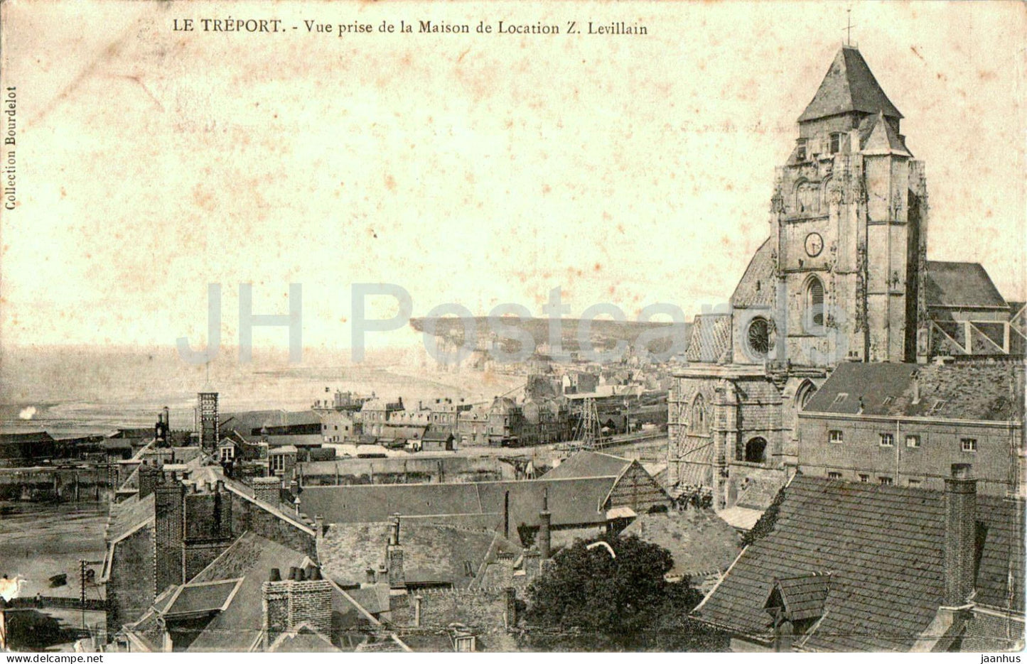 Le Treport - Vue prise de la Maison de Location Z. Levillain - old postcard - 1906 - France - used - JH Postcards