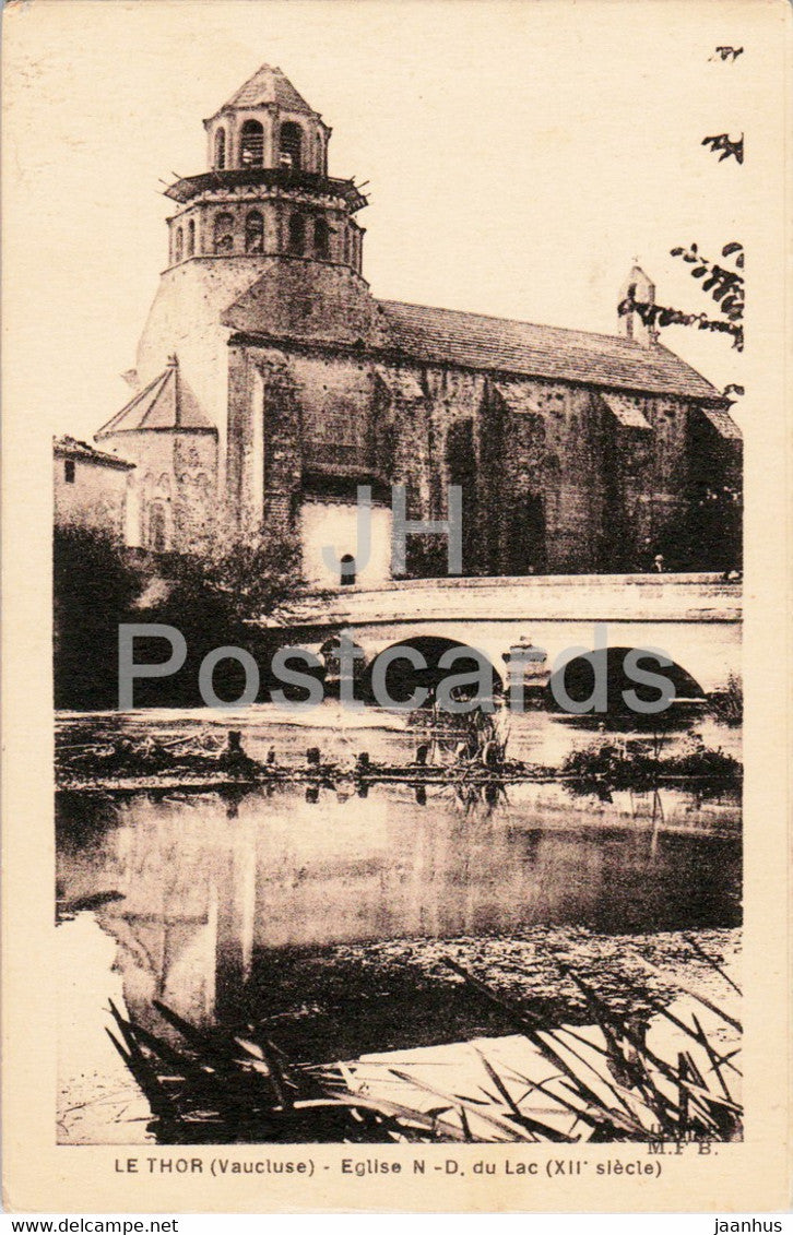 Le Thor - Vaucluse - Eglise N D du Lac - old postcard - 1930 - France - used - JH Postcards