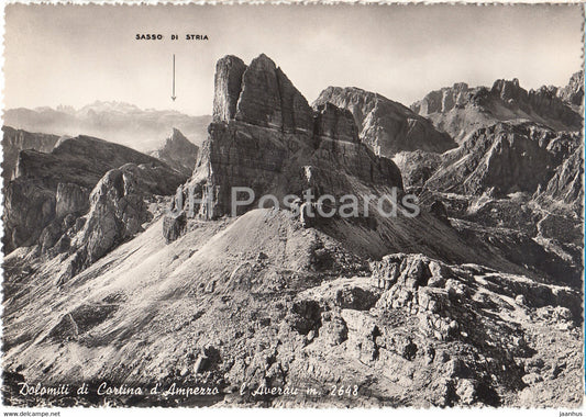 Dolomiti di Cortina d'Ampezzo - l'Averau 2648 m - Sasso di Stria - Italy - Italia - unused - JH Postcards
