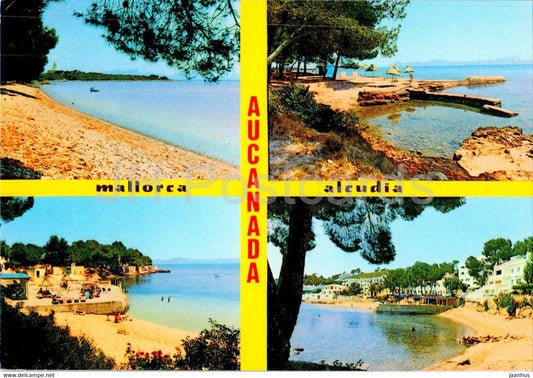 Aucanada - Alcudia - Mallorca - beach - multiview - 1994 - Spain - used - JH Postcards