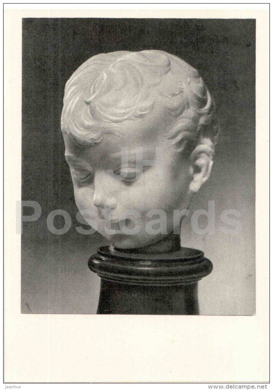 sculpture by Desidero da Settignano - Baby Jesus - italian art - unused - JH Postcards