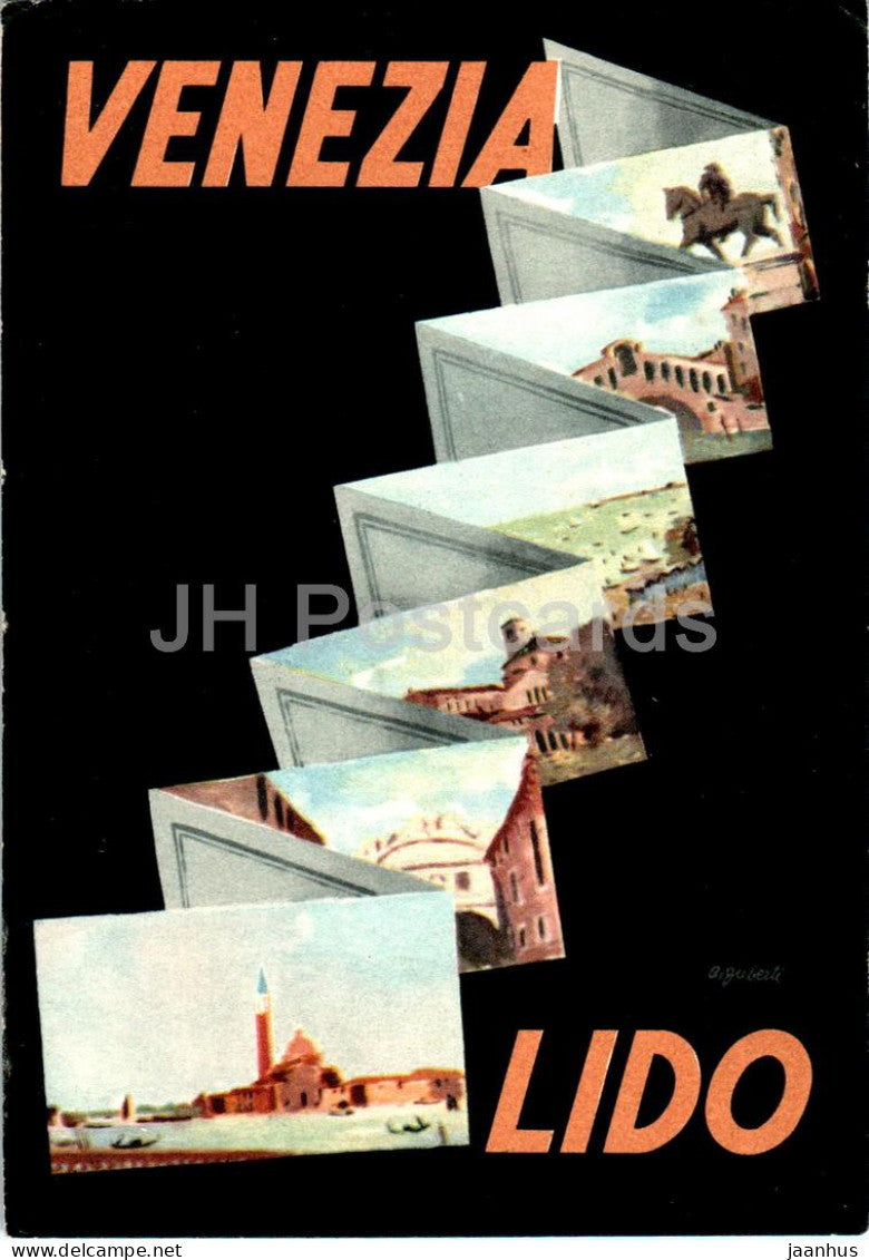 Venezia - Venice - Lido - Ca Giustinian - Locanda Devescovi  - Termo Bagno- old postcard - Italy - unused - JH Postcards