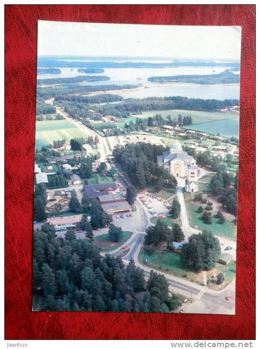Kerimäki - The Church of Kerimäki, the biggest wooden church in the world, aerial view -  Finland - unused - JH Postcards