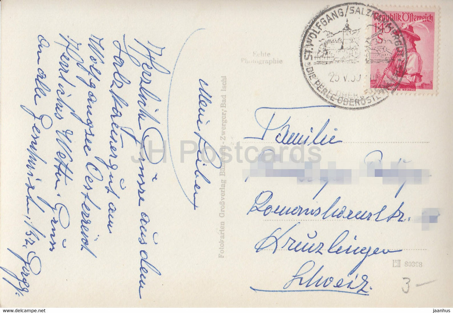 St Wolfgang - 4030 - old postcard - Austria - used