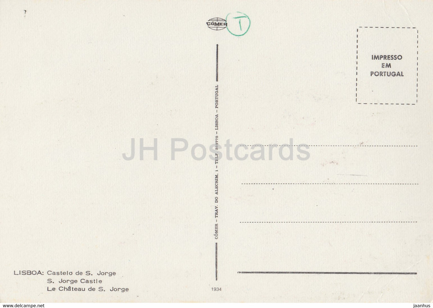 Lisboa - Château S Jorge - Portugal - inutilisé