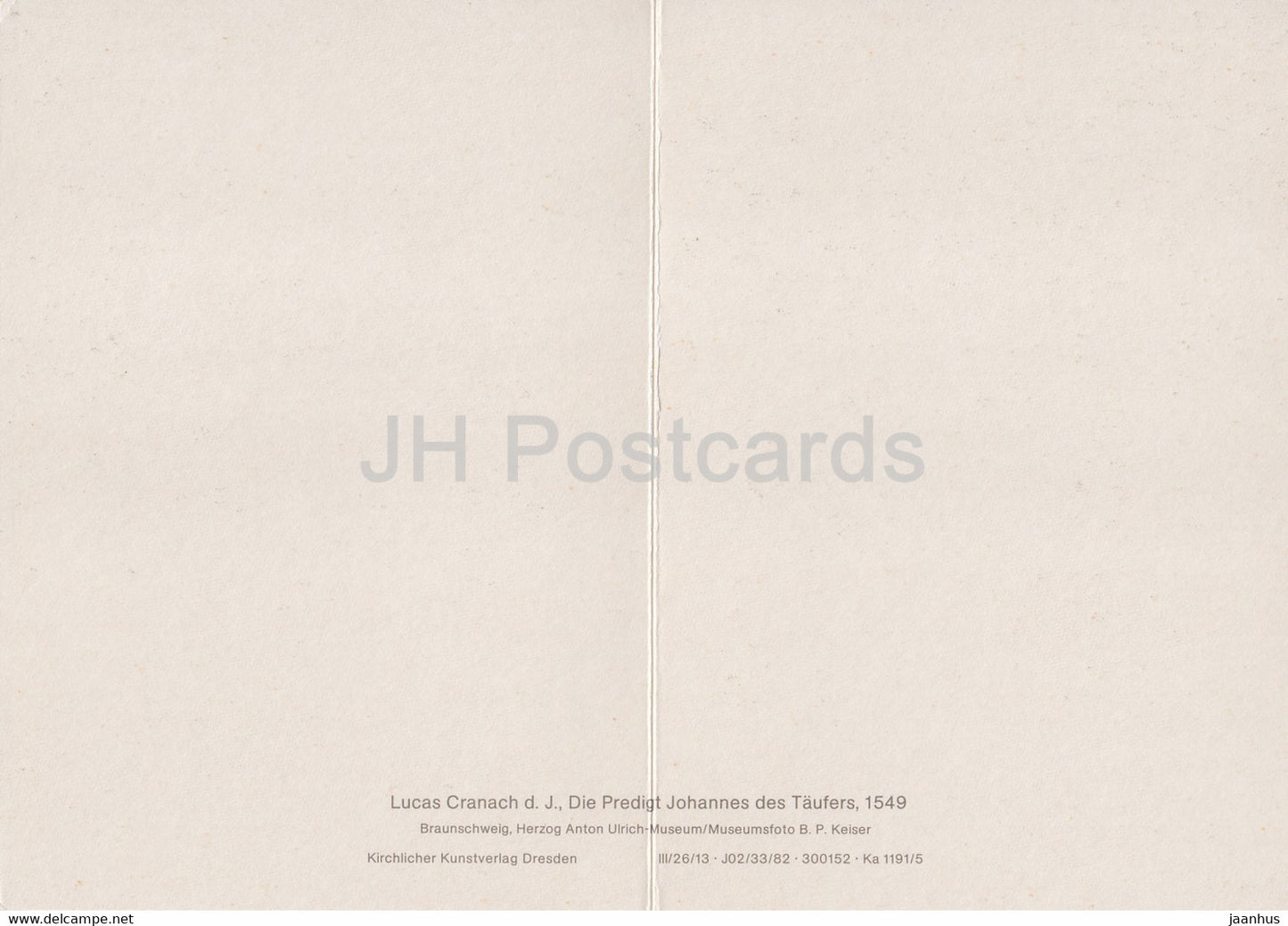 painting by Lucas Cranach the Younger - Die Predigt Johannes des Taufers - German art - Germany - unused