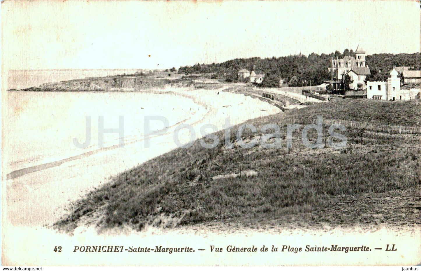 Pornichet - Sainte Marguerite - Vue Generale de la Plage Sainte Marguerite - 42 - old postcard - 1931 - France - used - JH Postcards