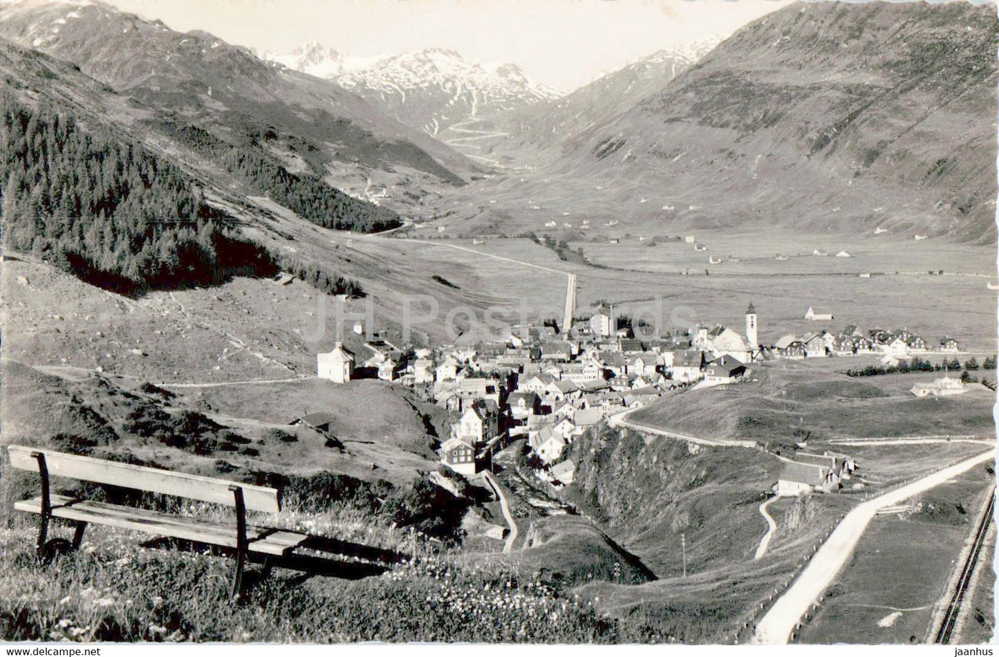 Andermatt 1444 m gegen die Furka - military mail - Feldpost - 3374 - old postcard - 1941 - Switzerland - used - JH Postcards