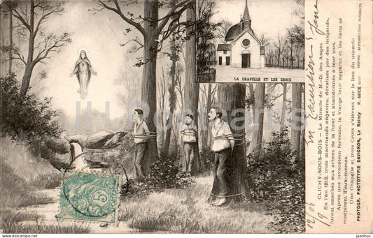 Clichy sous Bois - Le Miracle de N D des Anges - old postcard - France - used - JH Postcards
