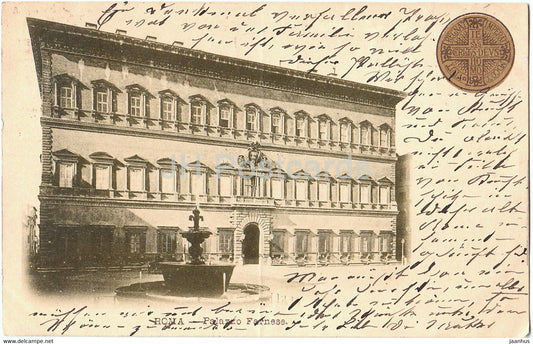 Roma - Rome - Palazzo Farnese - Grand Hotel de Russie - 4391 - old postcard - Italy - used - JH Postcards
