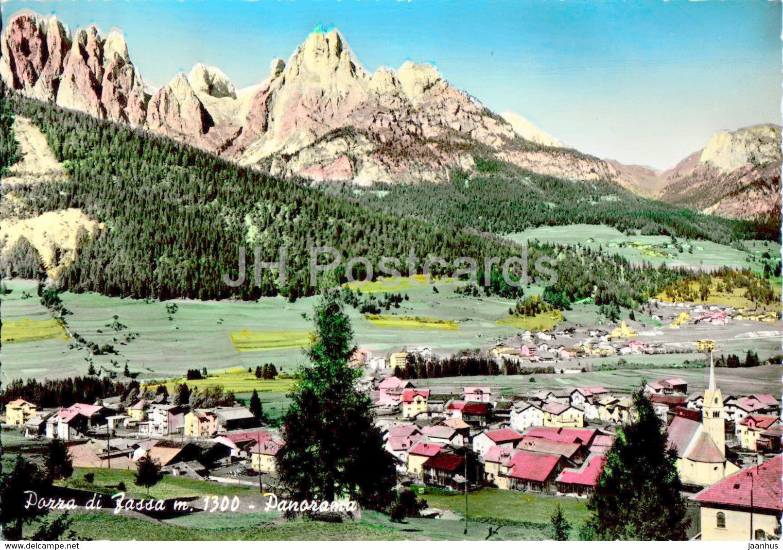 Pozza di Fassa - Panorama - R 692 - 1966 - Italy - used - JH Postcards