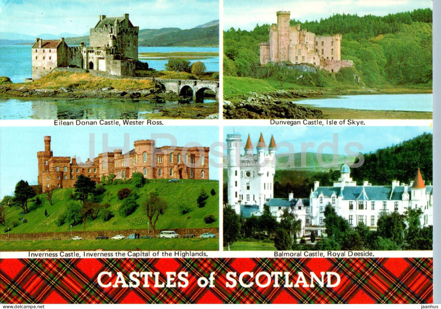 Castles of Scotland - Eilean Donan Castle - Dunvegan - Inverness - Balmoral - Scotland - United Kingdom - used - JH Postcards